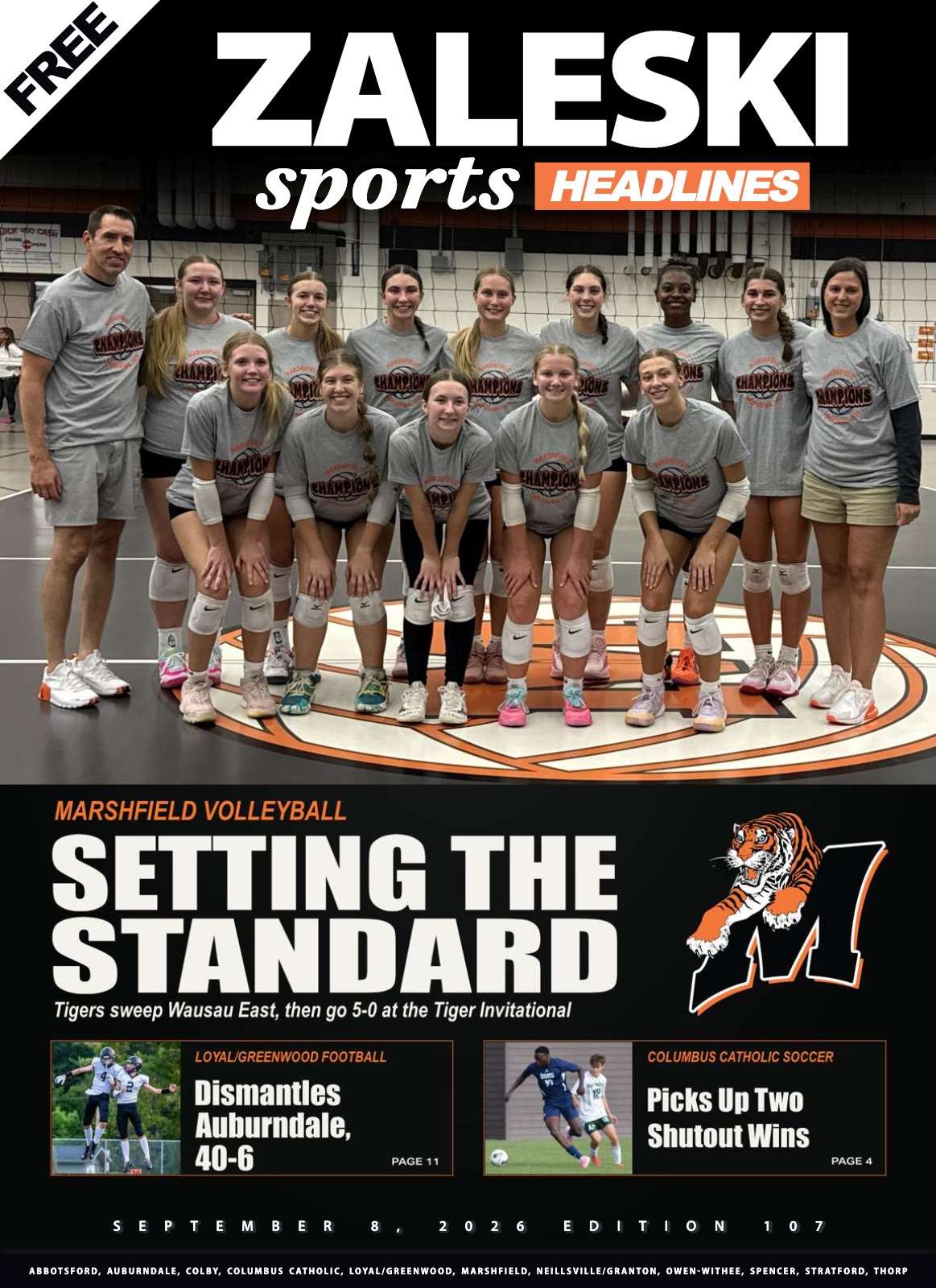 Zaleski Sports Headlines cover